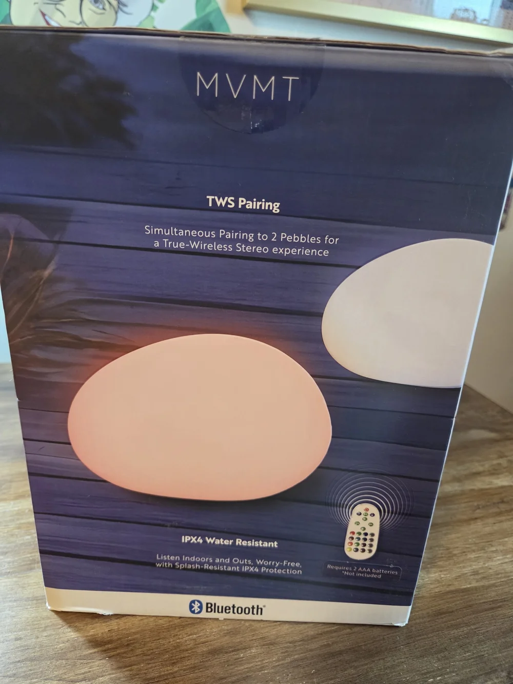 MVMT White LED Mood Lights Pair with Bluetooth Speaker